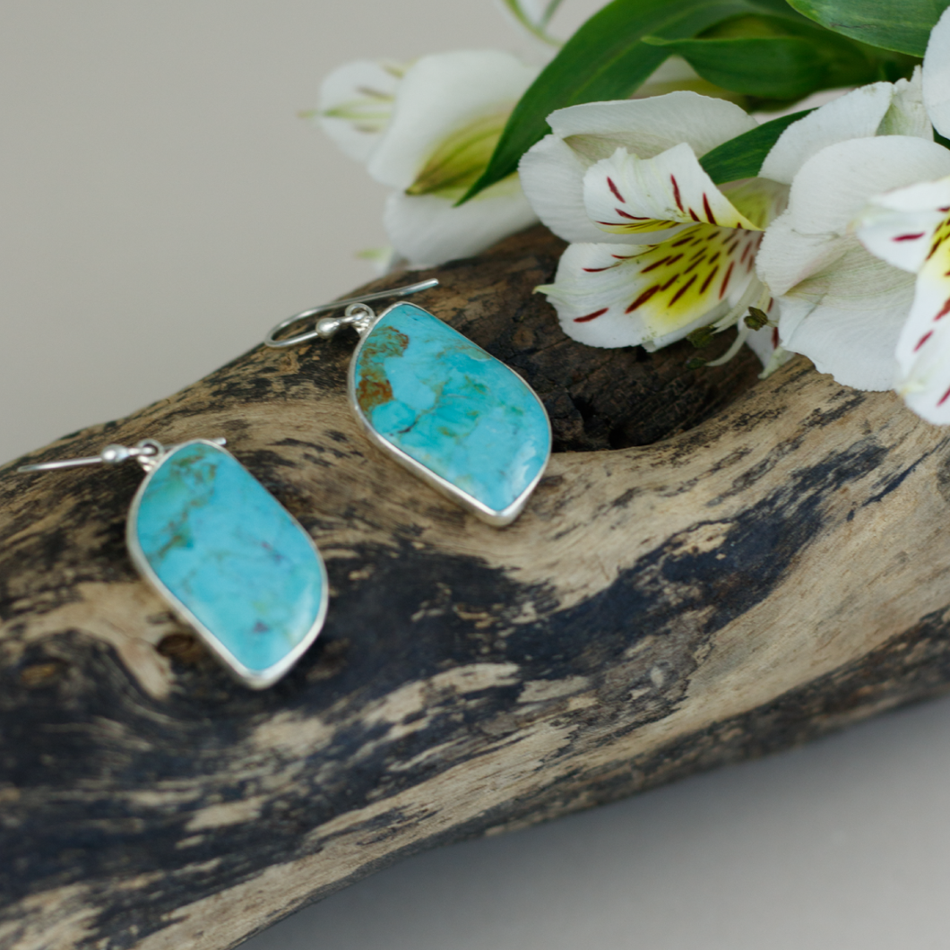 Aretes de Turquesa Rombo